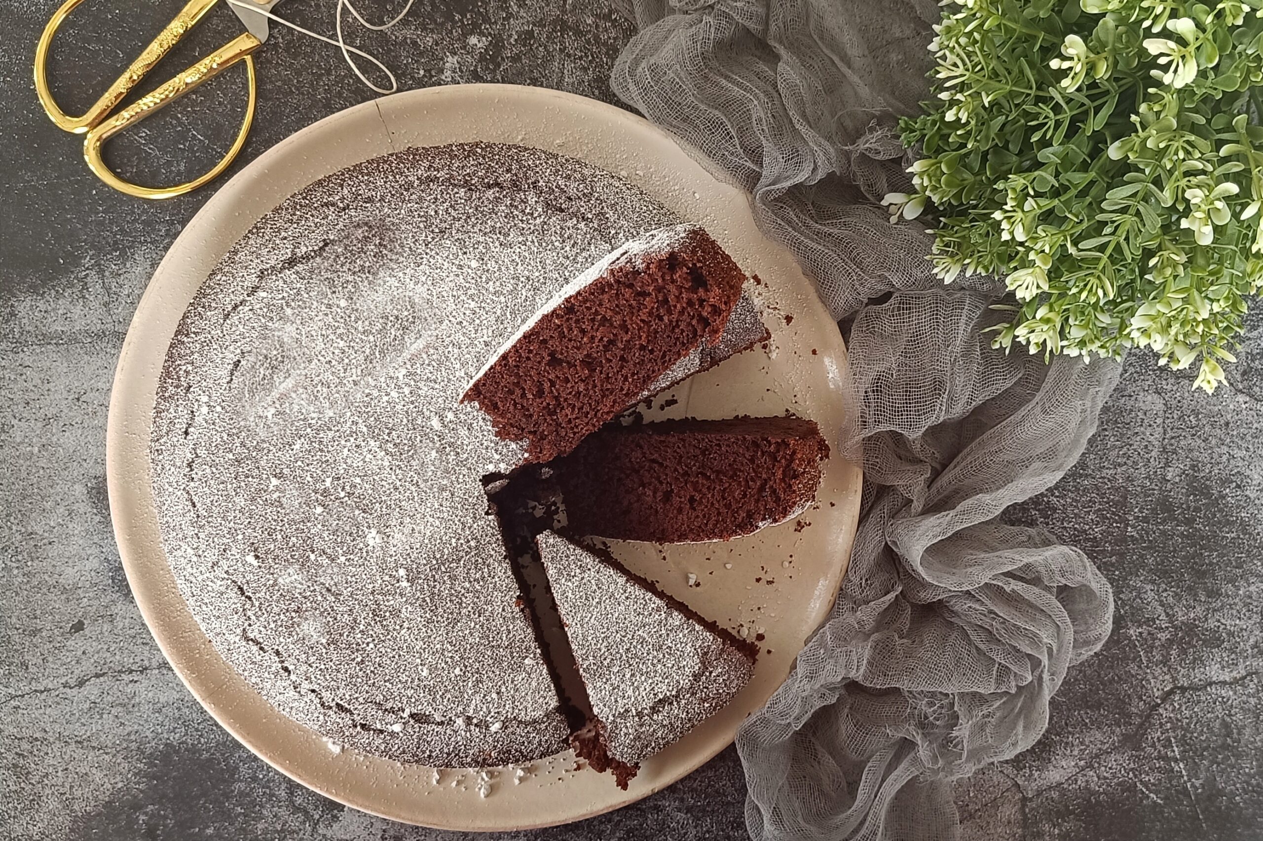 Torta al cacao senza burro