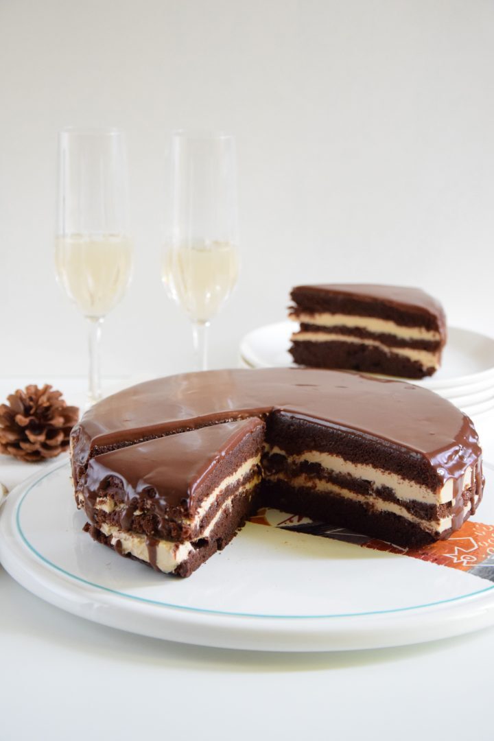 Torta al caffè e cioccolato
