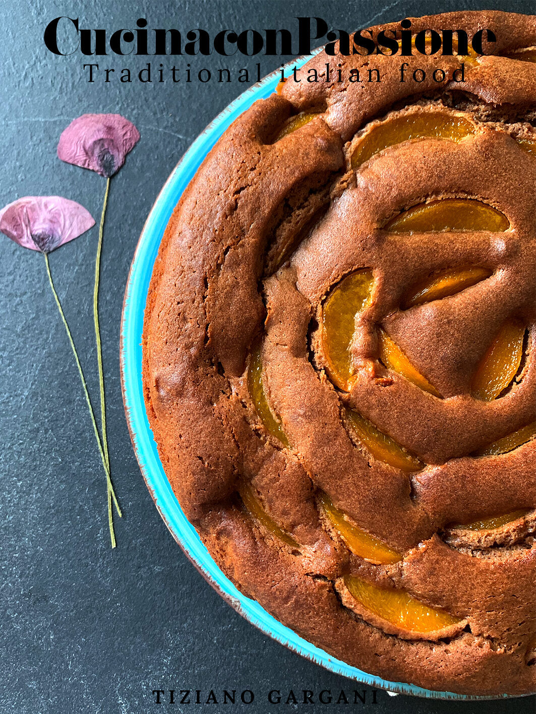 Torta al cioccolato con pesche