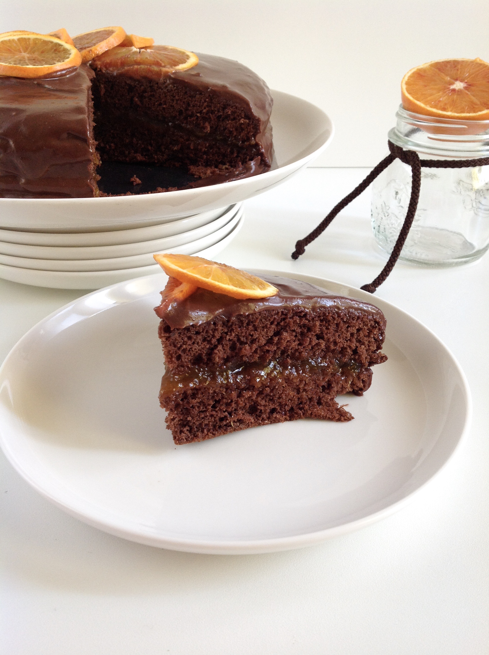 Torta al cioccolato e marmellata di arance