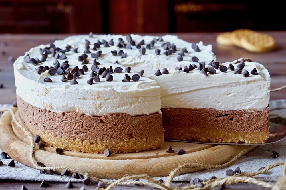 Torta al cioccolato e mascarpone senza cottura