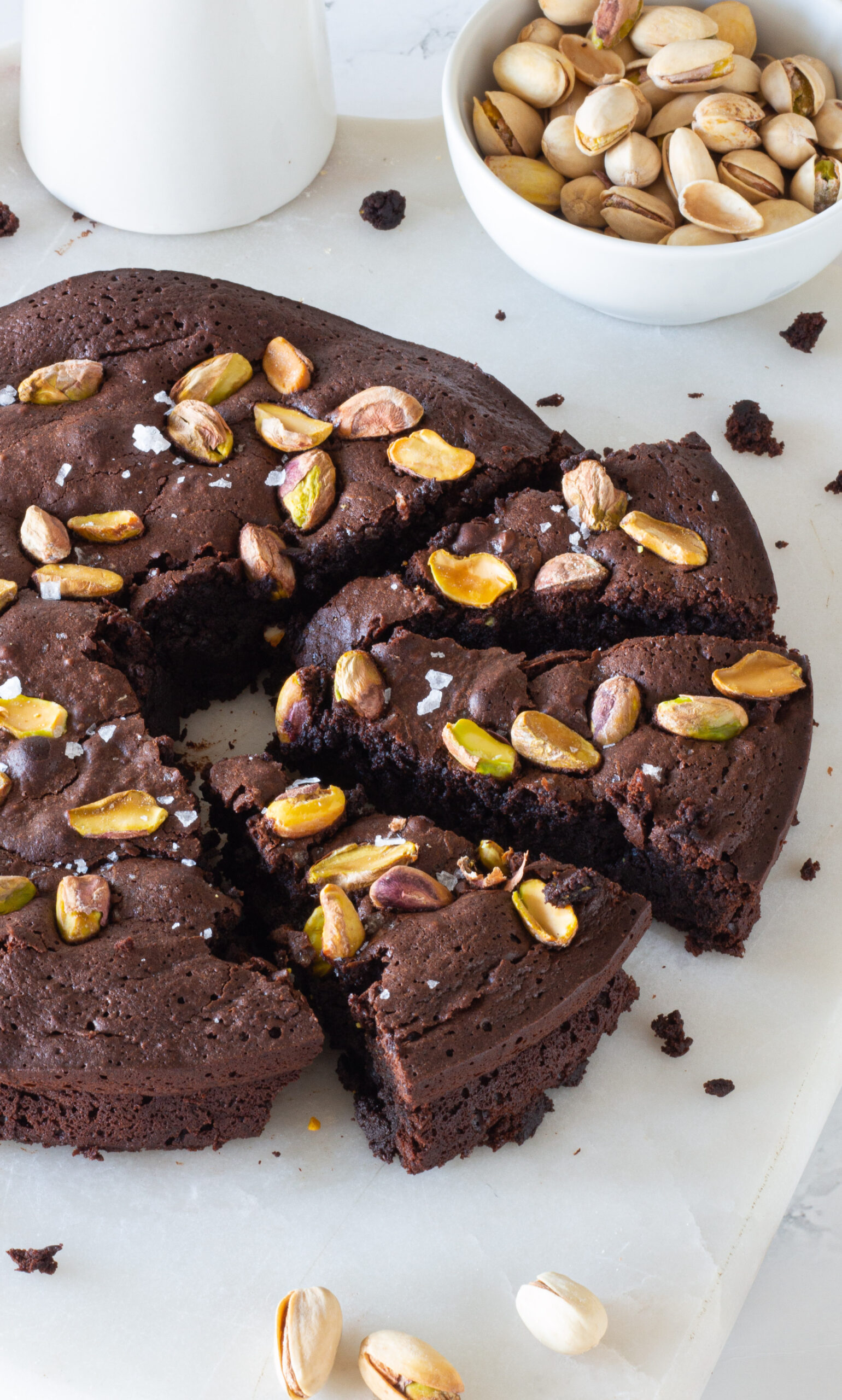 TORTA AL CIOCCOLATO E PISTACCHI SALATI