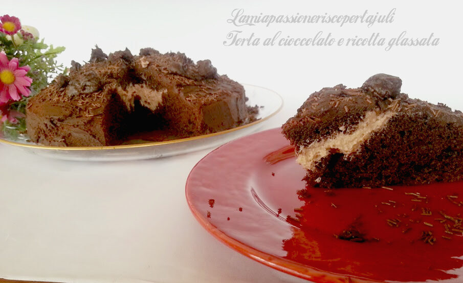 Torta al cioccolato e ricotta glassata