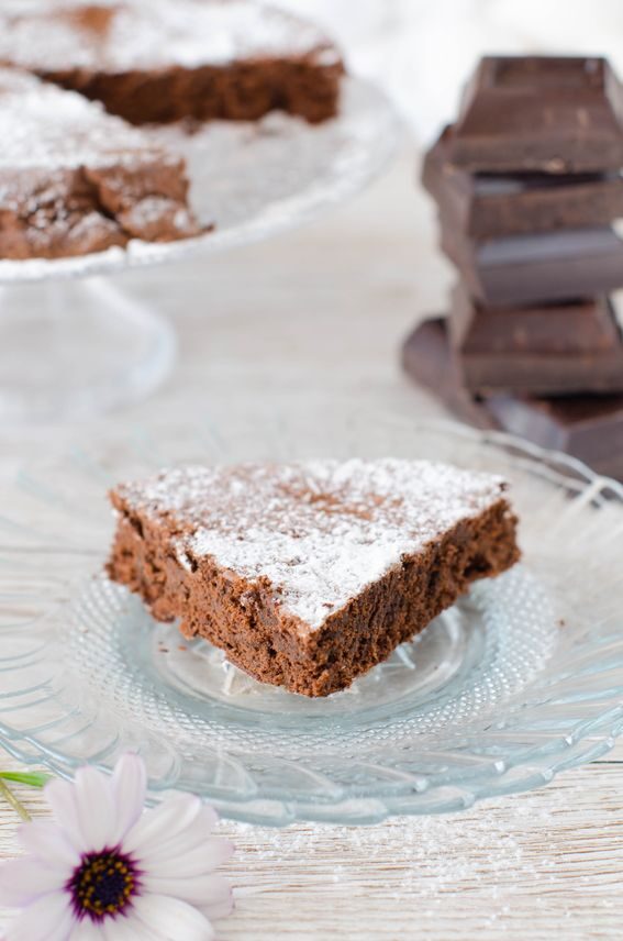 Torta al cioccolato senza farina e senza lievito