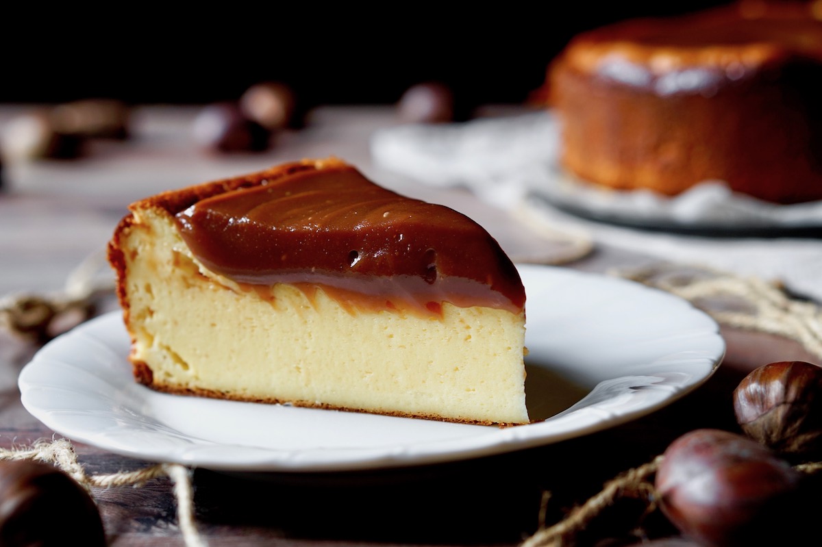 Torta al formaggio e crema di castagne