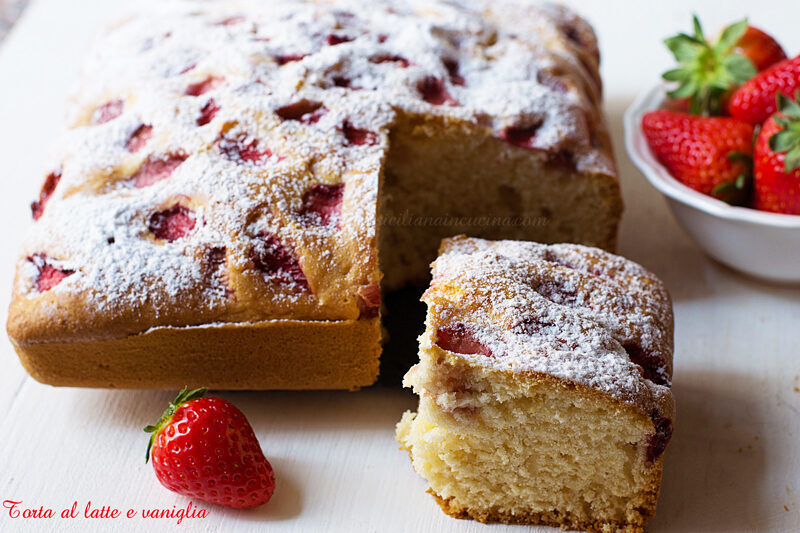 Torta al latte e vaniglia