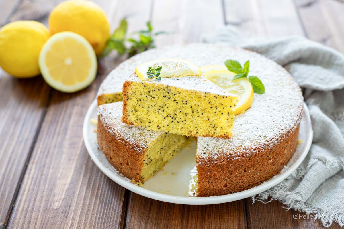Torta al limone e semi di papavero