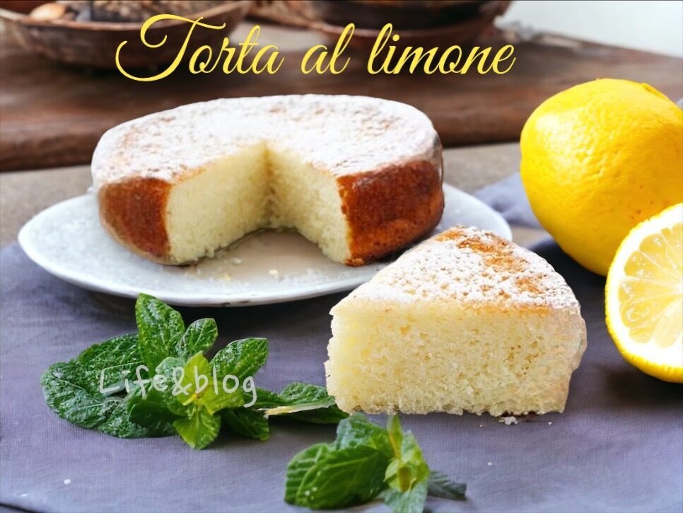 Torta al limone – soffice senza lattosio -anche con bimby