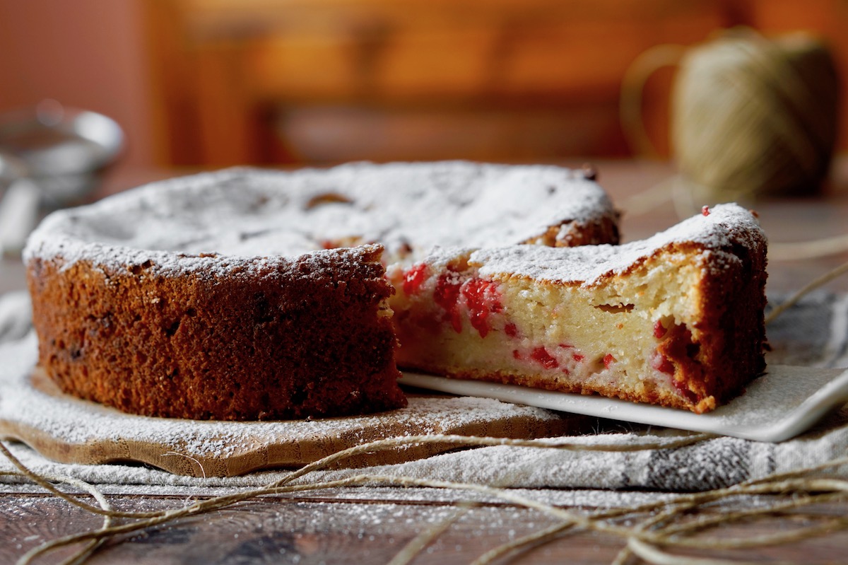Torta al mascarpone e lamponi