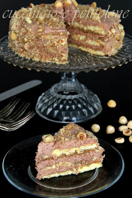 Torta alla crema di nocciole e caffè