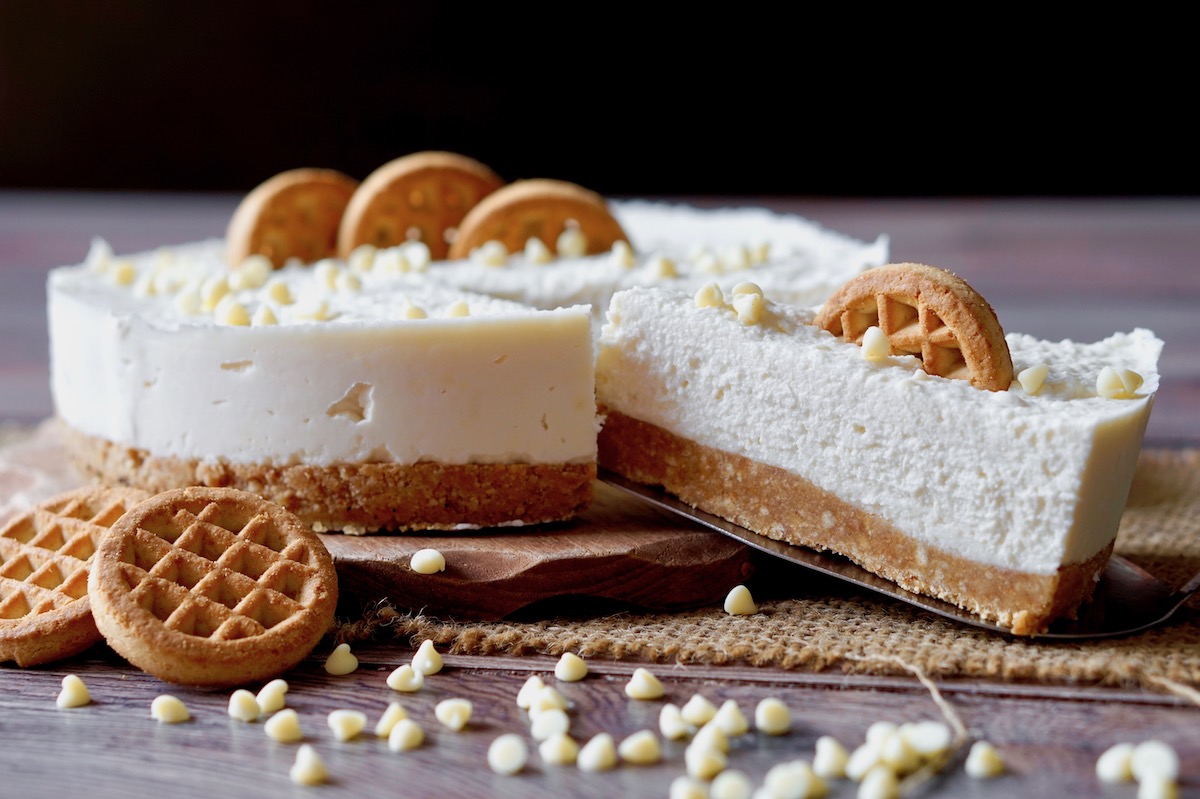 Torta alla ricotta e cioccolato bianco senza cottura