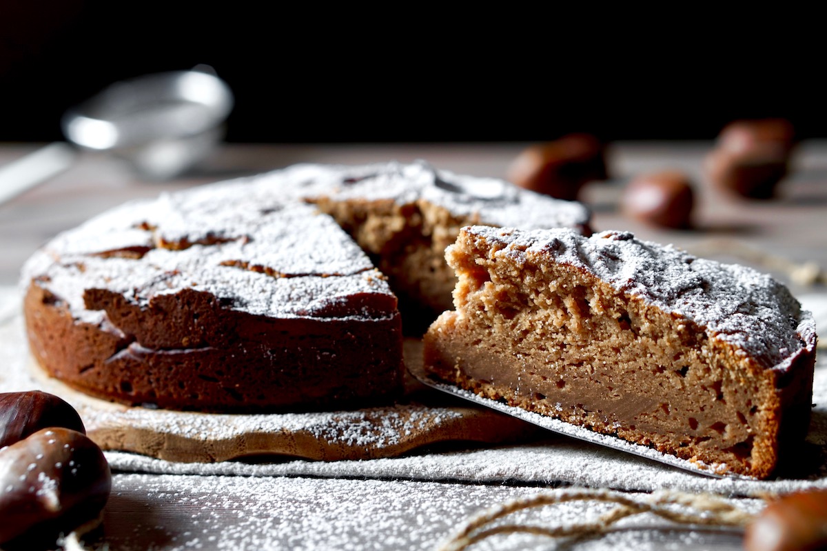 Torta alla ricotta e farina di castagne