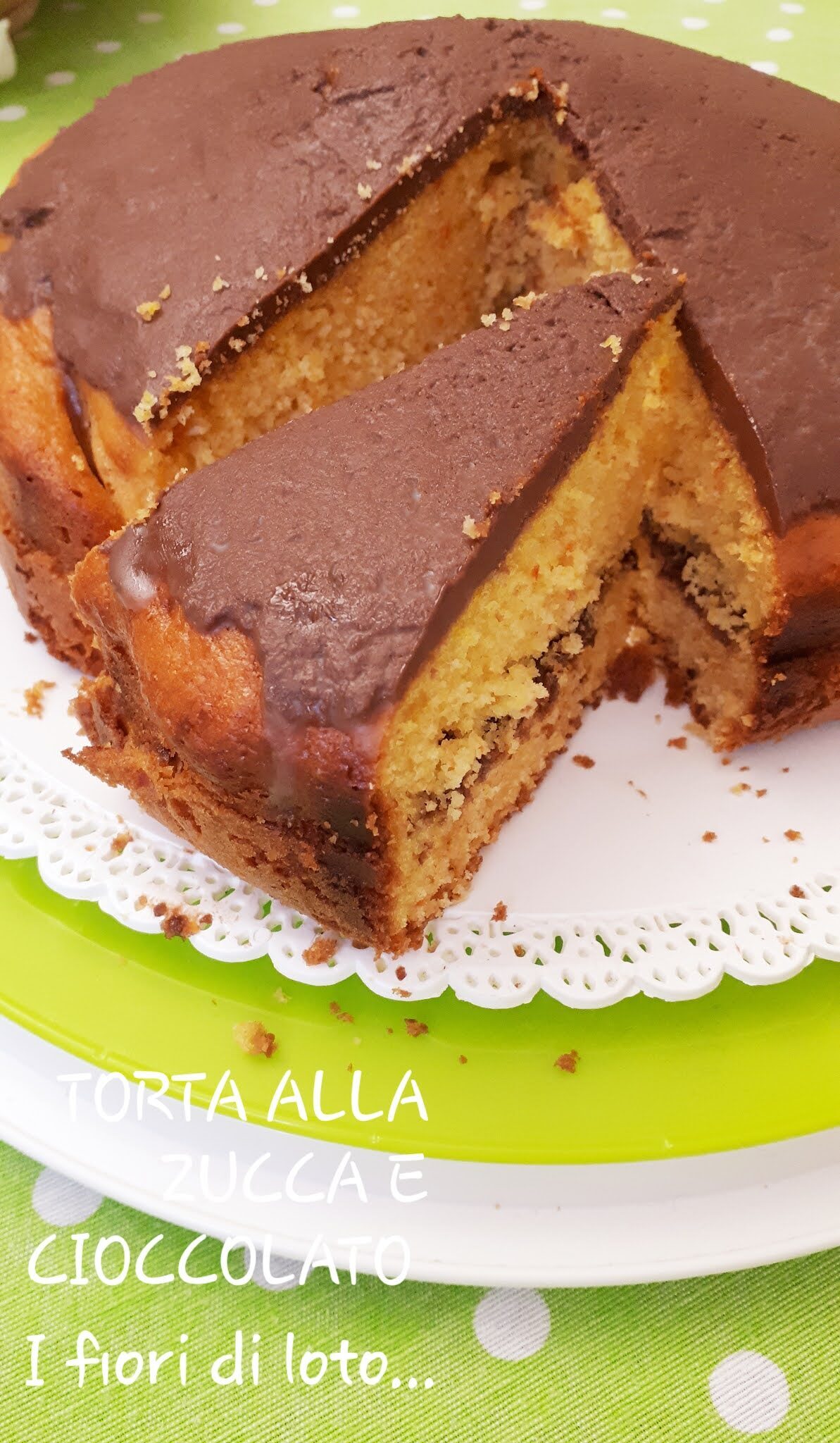 Torta alla zucca e cioccolato