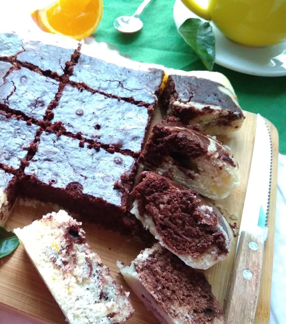 torta all’acqua arancia e cacao