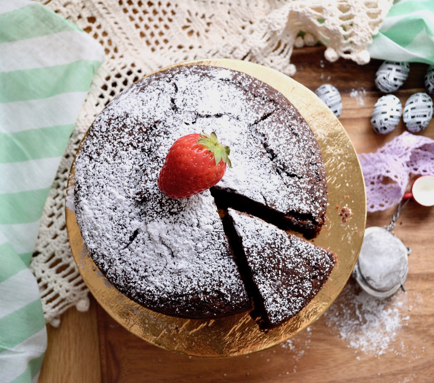 Torta all’acqua e caffè con cioccolato a sorpresa