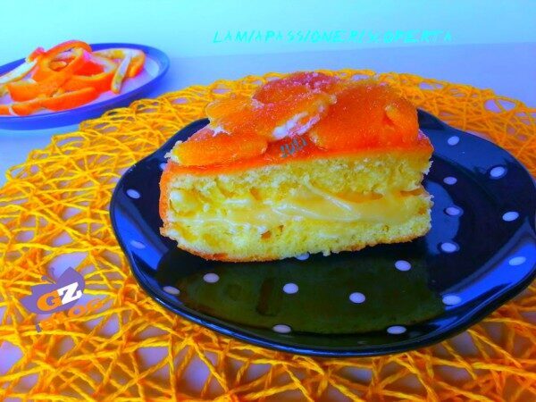 Torta all’arancia con crema di arancia