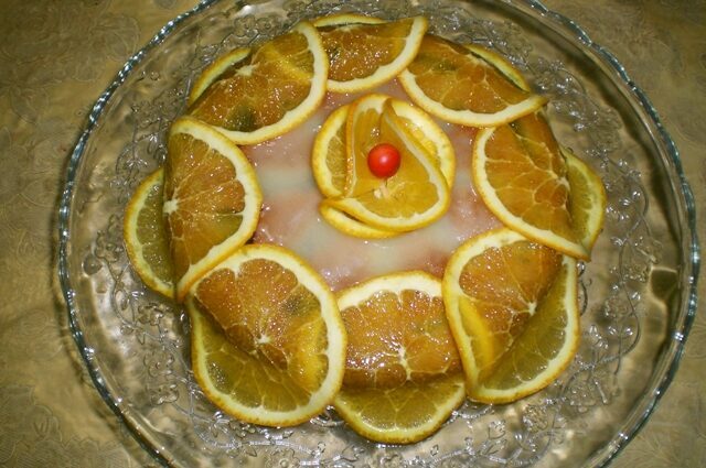 Torta all?arancia e cioccolato