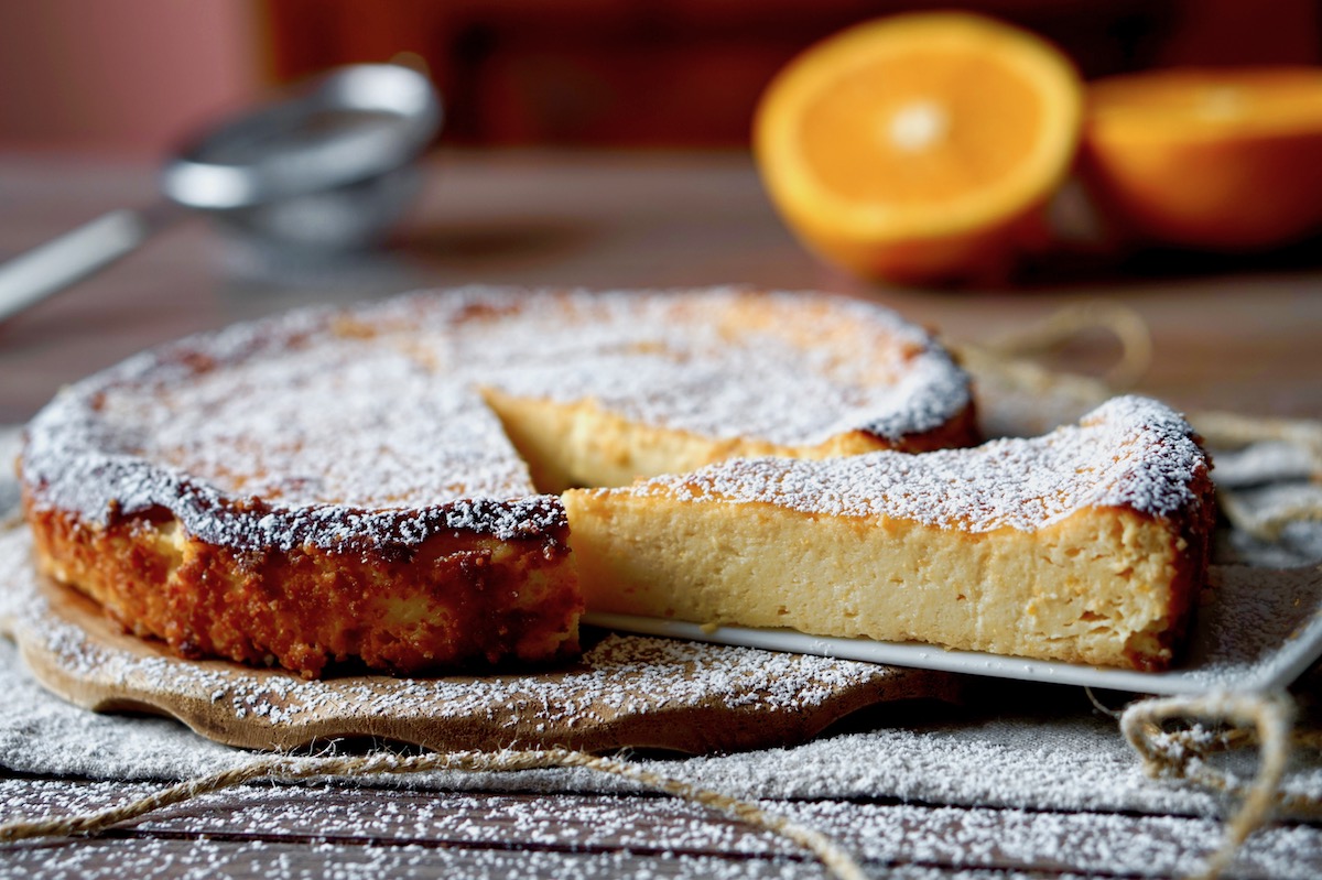 Torta all’arancia e ricotta 4 ingredienti