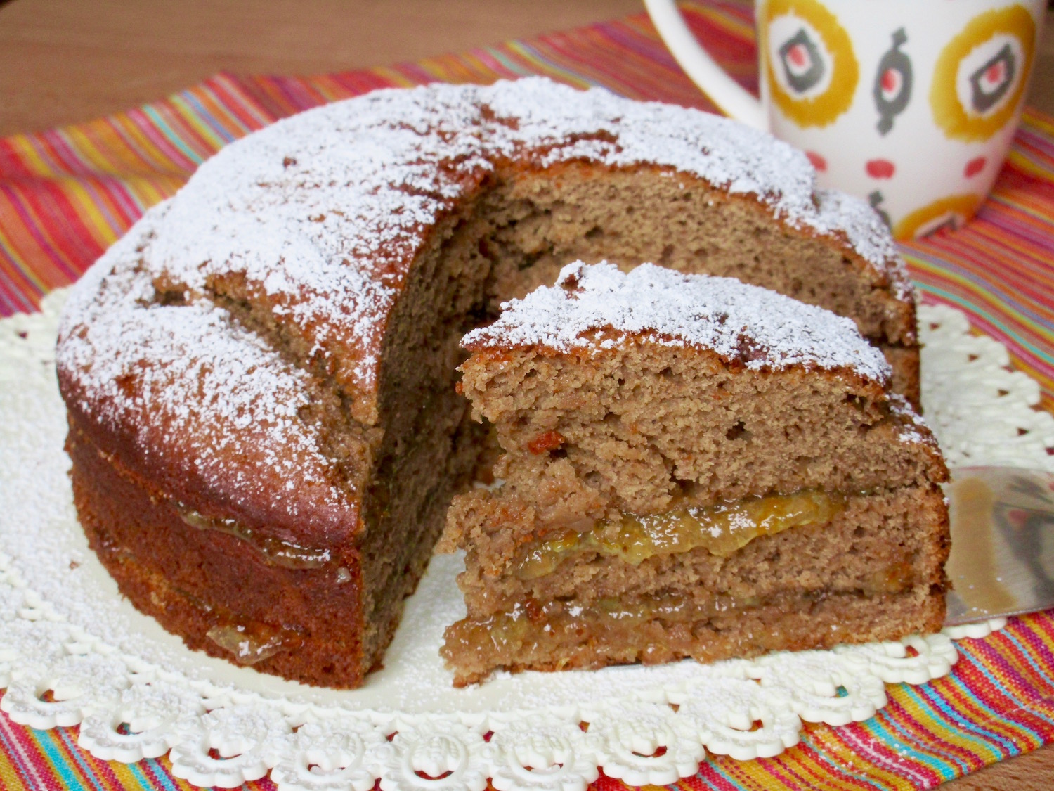 Torta alle castagne con marmellata d’arance