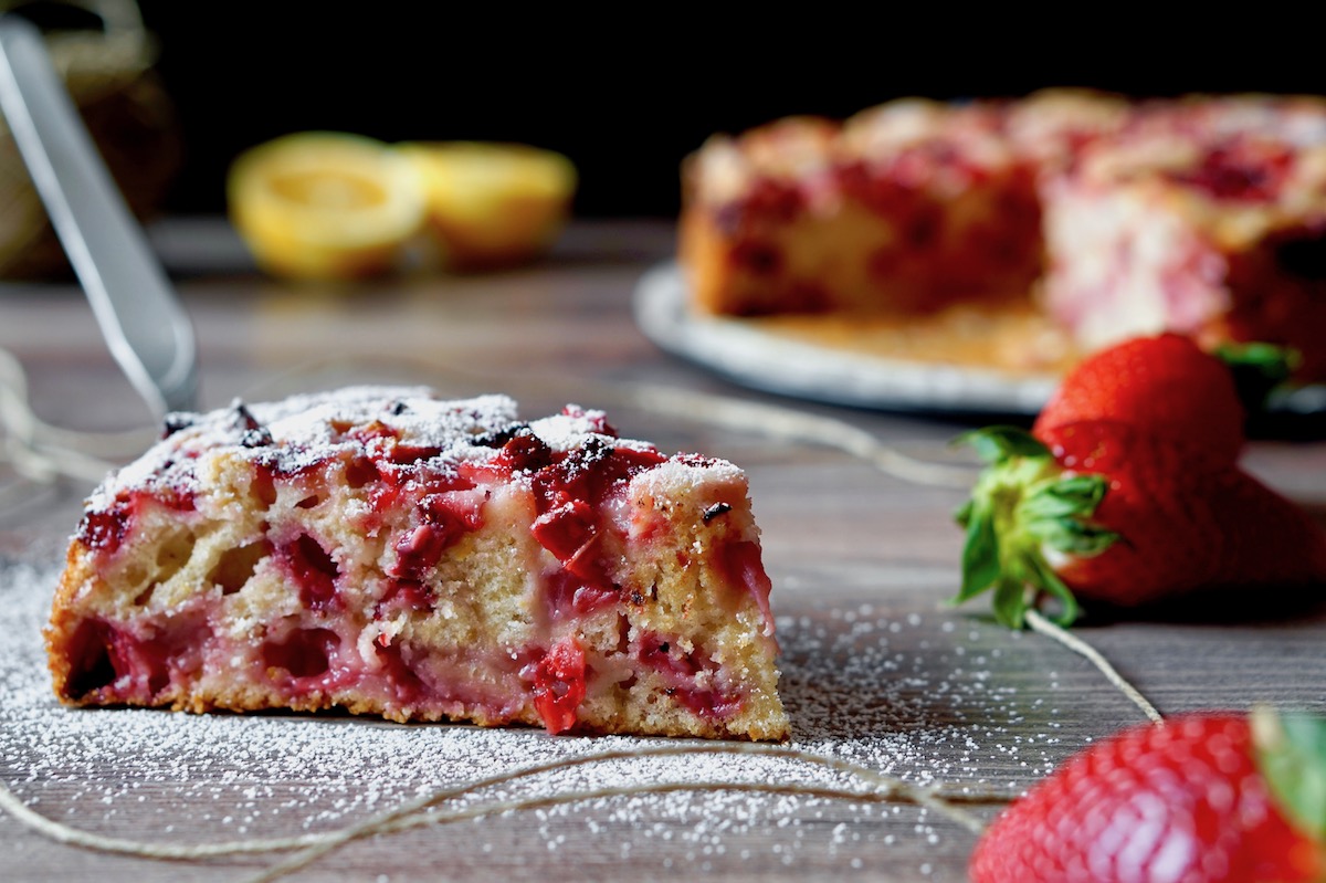 Torta alle fragole e limone