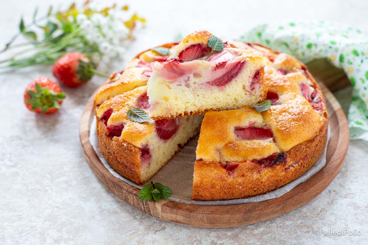 Torta alle fragole e yogurt greco