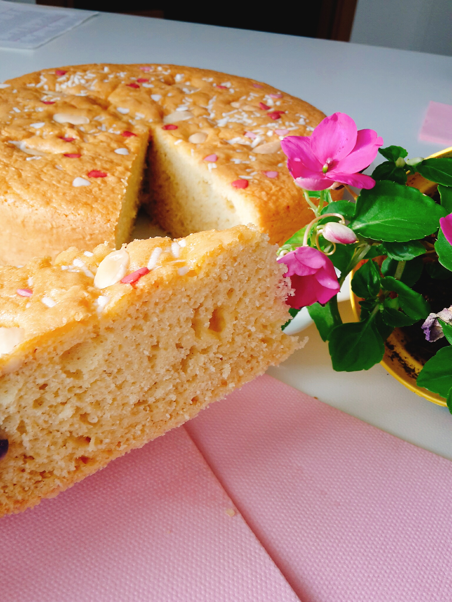 Torta alle mandorle, soffice e senza lattosio