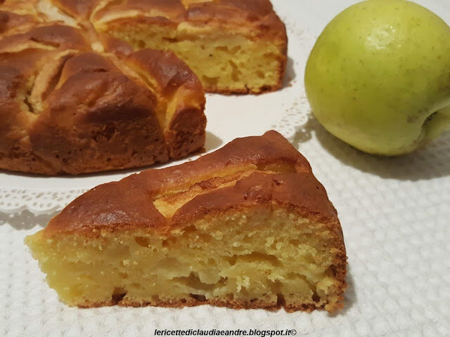 Torta alle mele con panna senza burro