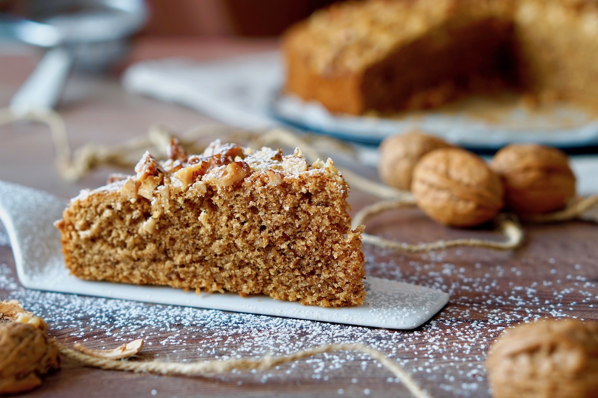 Torta alle noci e caffè