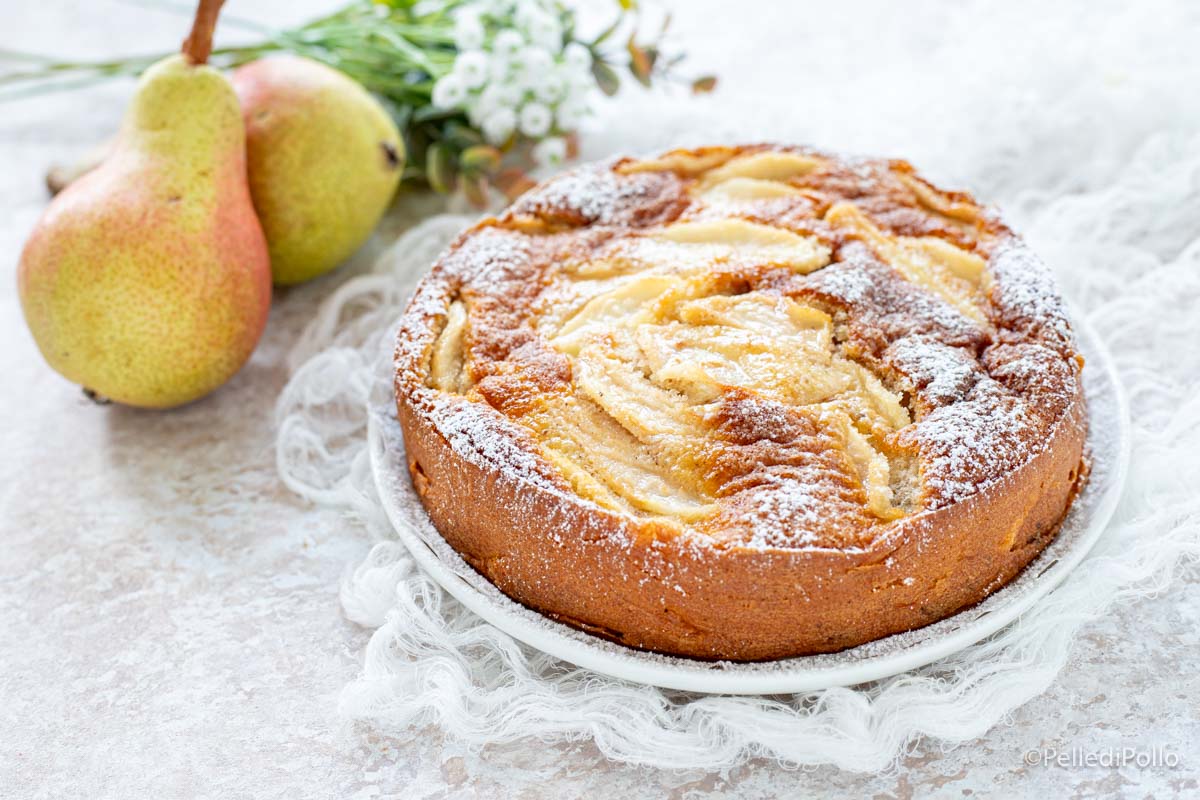 Torta alle pere cremosa