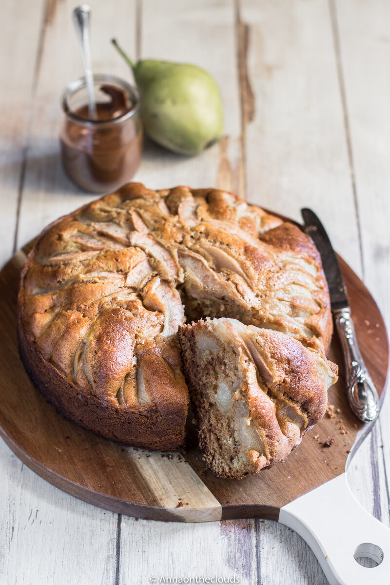Torta alle pere e nutella soffice