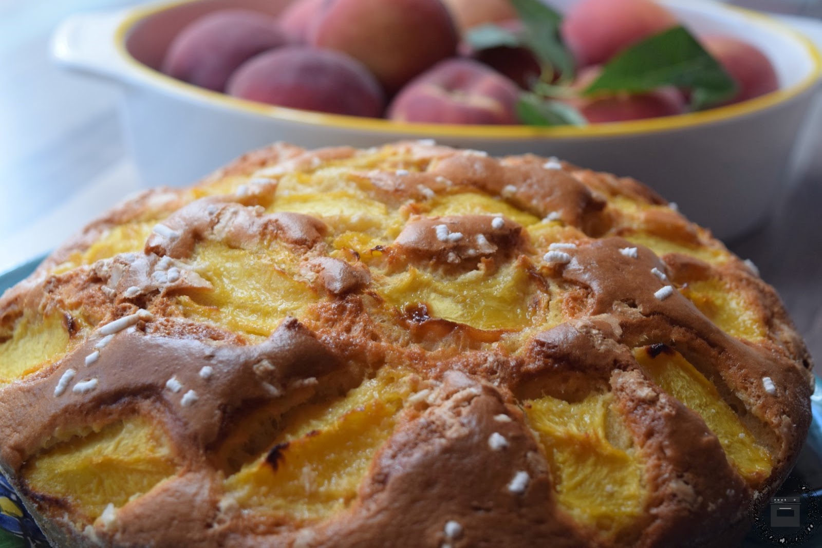 Torta alle pesche senza lattosio