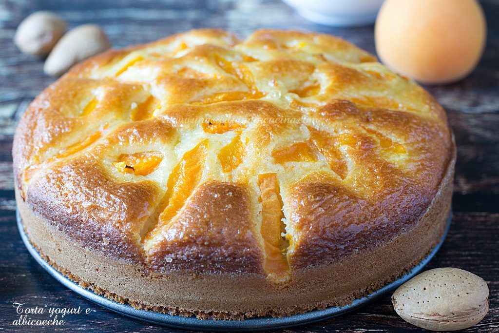 Torta allo yogurt albicocche e mandorle