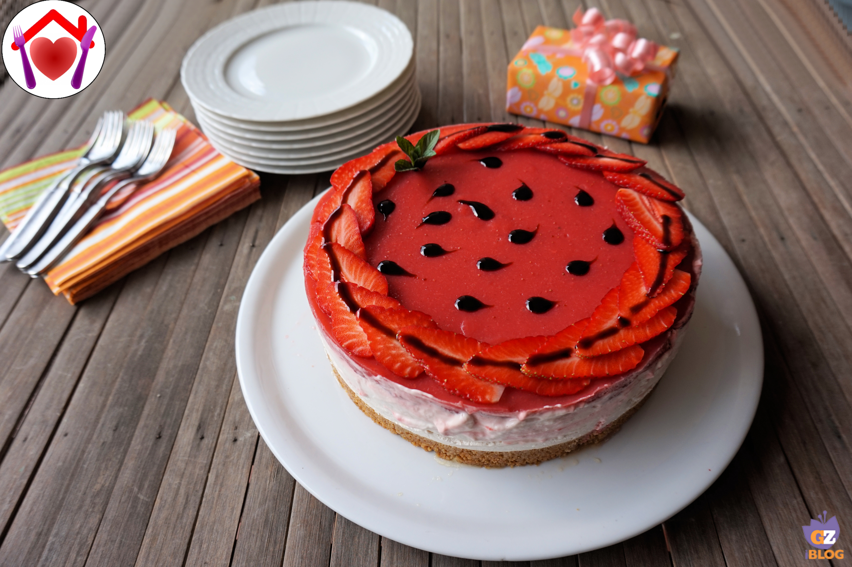 Torta allo yogurt e fragole