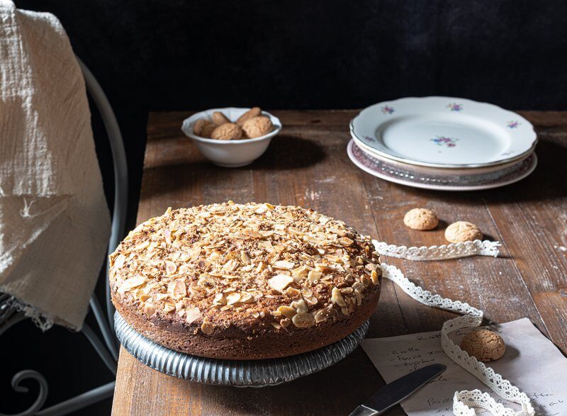 Torta amaretti e ricotta