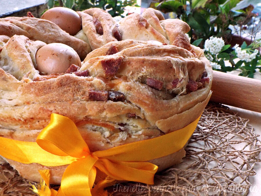 Torta angelica con speck e scamorza
