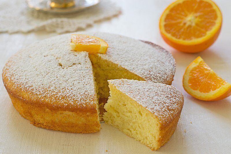 Torta arancia e yogurt morbida