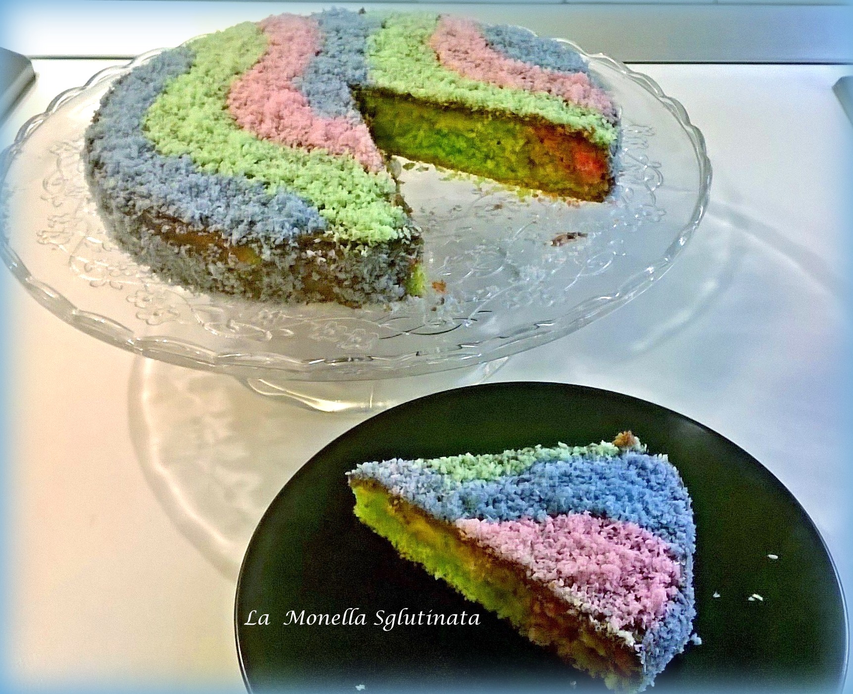 Torta arcobaleno senza glutine