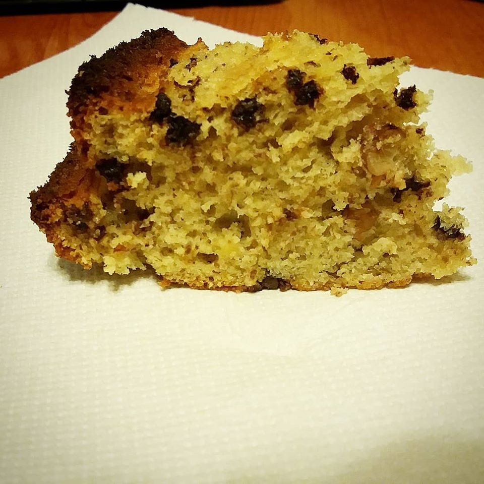 Torta banana noci e cioccolato