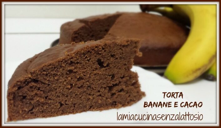 Torta banane e cioccolato senza uova senza lattosio
