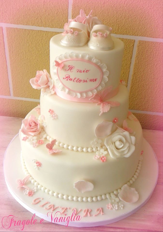 Torta battesimo per ginevra