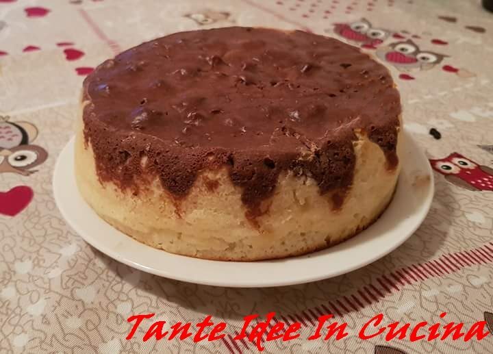 Torta bicolore allo yogurt al cocco e cacao