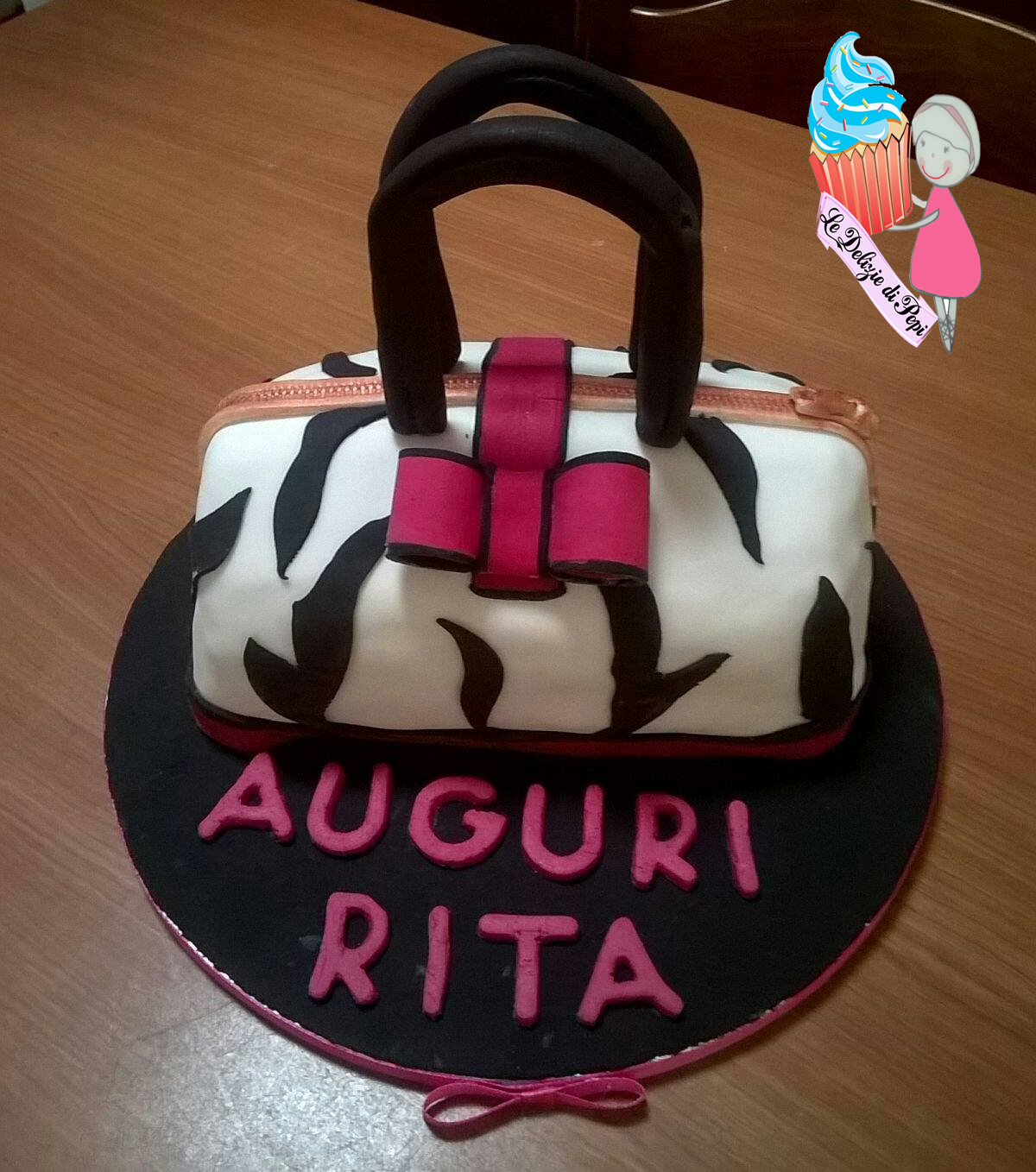 Torta borsa in pasta di zucchero