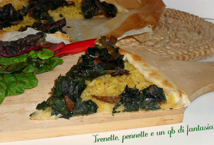 Torta brise’ di bieta rossa e patate