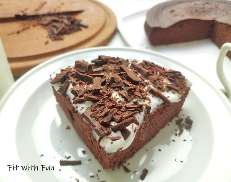 Torta brownie cocco e cacao al microonde