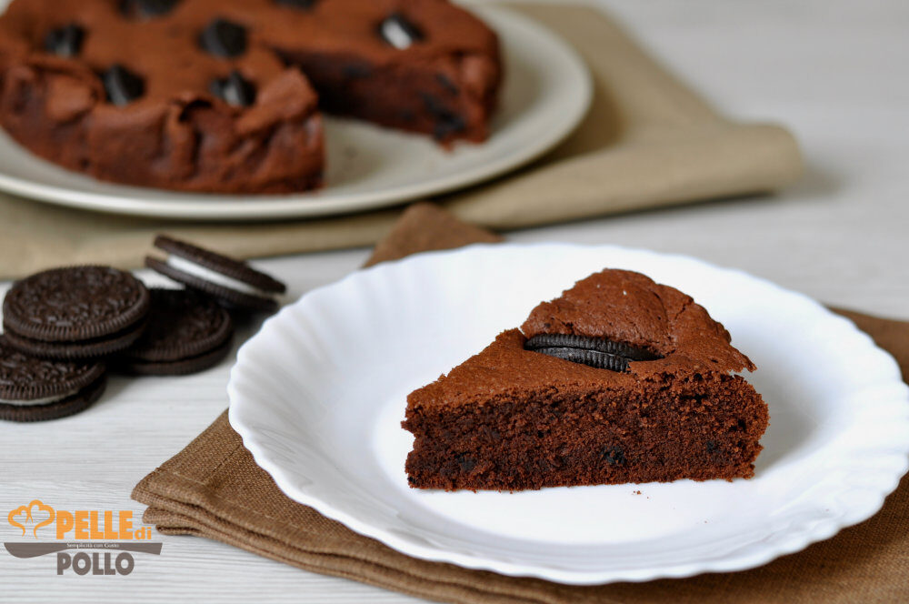 Torta brownies con oreo