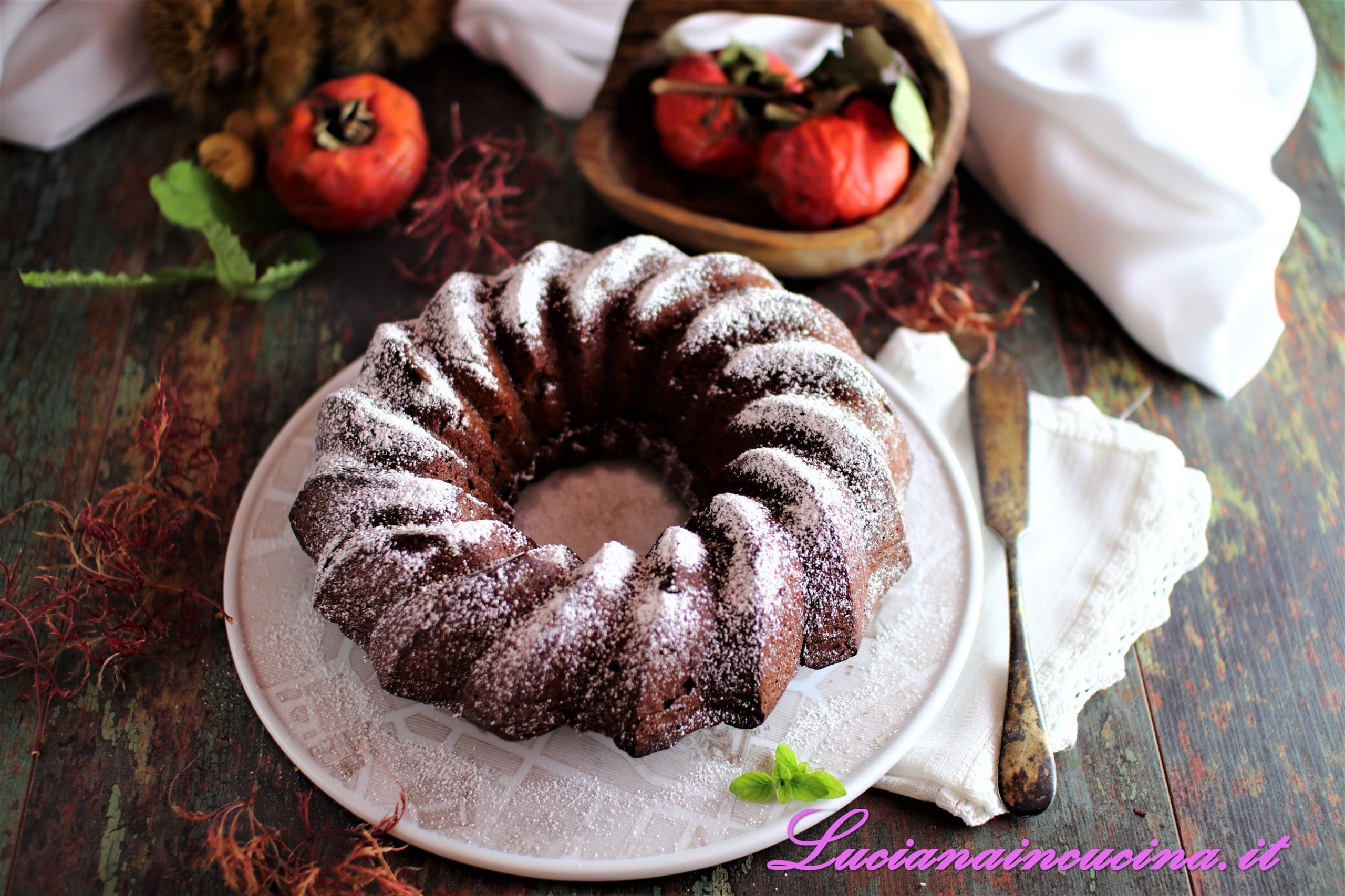 Torta cachi e cioccolato