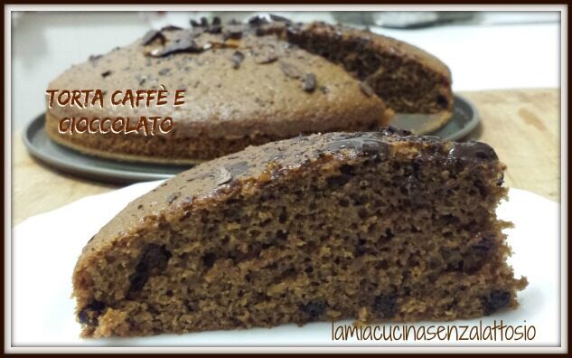 Torta caffè e cioccolato senza uova senza lattosio