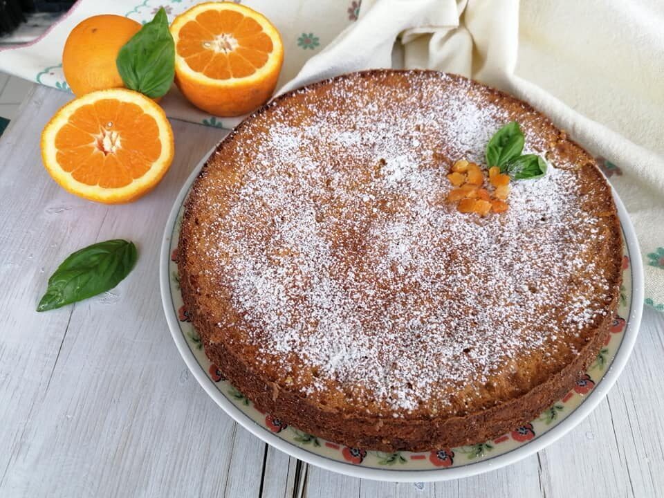 Torta caprese all’arancia senza glutine