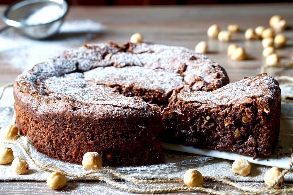 Torta caprese alle nocciole