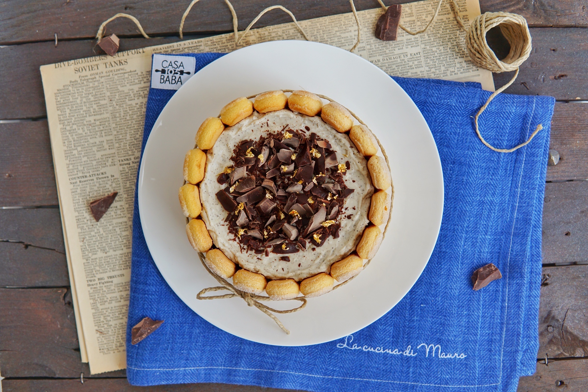 Torta charlotte al mascarpone e crema di caffè